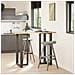 Gambe Tavolo Bar A T 2 Pz Naturale 60x35x(111-112) Cm Acciaio - Foto miniatura 2