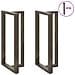 Gambe Tavolo Bar A T 2 Pz Naturale 60x35x(111-112) Cm Acciaio - Foto miniatura 3