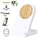 Supporto Caricabatterie Wireless Nature Bamboo 10w. Magnetico 7,7x12x7,9 Cm. Colore Bianco - Foto miniatura 2