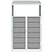 Copribidone con Ruote Bidone Singolo Grigio 72x81x115cm Acciaio - Foto miniatura 5