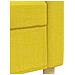 Set Divani 3 pz con Poggiapiedi e Cuscini Giallo Chiaro Tessuto - Foto miniatura 8