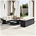 Set di Divani da Giardino  da 11 Pezzi con Cuscini Nero Polirattan Acacia, Divano da Giardino  a 2 posti con Ripostiglio e Cuscini Nero Polirattan, Set da Pranzo da Giardino  da 3 Pezzi con Cuscini Nero Polirattan Acacia - Foto miniatura 2