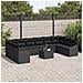 Set di Divani da Giardino a 11 Pezzi con Cuscini Rattan Nero - Foto miniatura 3