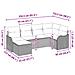 Set Divano da Giardino con Cuscini Grigio Chiaro Polyrattan a 6 Pezzi,  Divano da Giardino a 2 Posti con Cuscini Grigio Chiaro Polyrattan - Foto miniatura 9