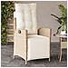 Sedia Reclinabile da Giardino con Poggiapiedi Beige Polyrattan - Foto miniatura 2