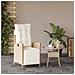 Sedia Reclinabile da Giardino con Poggiapiedi Beige Polyrattan - Foto miniatura 3