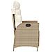 Sedia Reclinabile da Giardino con Poggiapiedi Beige Polyrattan - Foto miniatura 5