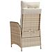 Sedia Reclinabile da Giardino con Poggiapiedi Beige Polyrattan - Foto miniatura 6