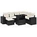 Set Divani da Giardino con Cuscini 8 pz Nero in Polyrattan - Foto miniatura 1