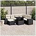Set Divani da Giardino con Cuscini 8 pz Nero in Polyrattan - Foto miniatura 2