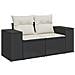 Set Divani da Giardino con Cuscini 8 pz Nero in Polyrattan - Foto miniatura 3