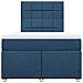 Giroletto a Molle con Materasso Blu 120x190 cm in Tessuto - Foto miniatura 6