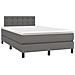 Giroletto Molle con Materasso e LED Grigio 120x200cm Similpelle - Foto miniatura 3