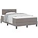 Letto Box Spring con Materasso Taupe 120x190 cm Tessuto - Foto miniatura 1