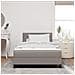 Letto Box Spring con Materasso Taupe 120x190 cm Tessuto - Foto miniatura 5
