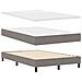 Letto Box Spring con Materasso Taupe 120x190 cm Tessuto - Foto miniatura 6