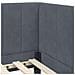 Cornice del letto ad angolo Grigio scuro 80 x 200 cm Velluto - Foto miniatura 9