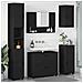 Set di mobili per il bagno 5 pcs Nero 30 x 35 x 192 cm - Foto miniatura 2
