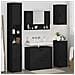 Set di mobili per il bagno 5 pcs Nero 30 x 35 x 192 cm - Foto miniatura 4