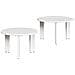 Tavolino da salotto 2 pcs Bianco 47.5 x 47.5 x 27 cm - Foto miniatura 1