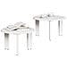 Tavolino da salotto 2 pcs Bianco 47.5 x 47.5 x 27 cm - Foto miniatura 3