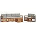 Set divani con cuscino 7 pcs Grigio Naturale e Chiaro - Foto miniatura 1