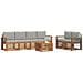 Set divani con cuscino 7 pcs Grigio Naturale e Chiaro - Foto miniatura 3