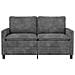 Divano Grigio Chiaro 156 x 81 x 87,5 cm Poliestere - Foto miniatura 3