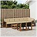 Set di divani da esterno con cuscino 9 pcs Naturale e Beige - Foto miniatura 2