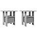 Comodino 2 pcs Grigio cemento 41 x 40 x 45 cm Legno multistrato - Foto miniatura 1
