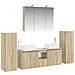 Set di mobili per il bagno 6 pcs Rovere Sonoma - Foto miniatura 1