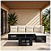 Set Divano da Giardino 6 pz Nero polyrattan - Foto miniatura 3