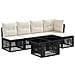 Set Divano da Giardino 6 pz Nero polyrattan - Foto miniatura 1