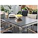 Set Tavolo E Sedie Da Giardino - In Vetro Temperato Nero E Fibra Tessile Beige - Tavolo 180 Con 6 Sedie - Grosseto - Foto miniatura 26