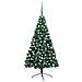 Set Albero Natale Artificiale a Metà LED e Palline Verde 120 cm - Foto miniatura 1