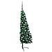 Set Albero Natale Artificiale a Metà LED e Palline Verde 120 cm - Foto miniatura 3