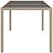 Tavolo Giardino 150x90x75cm Vetro Temperato Polyrattan Beige - Foto miniatura 4