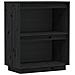 Mobile Consolle Nero 60x34x75 Cm In Legno Massello Di Pino - Foto miniatura 2