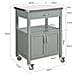 Carrello Da Servizio ONVAYA 3 Ripiani, Grigio Scuro, 30,5x45x77 Cm – Carrello Multiuso Vintage Con Ruote Girevoli E Freno, Per Cucina, Soggiorno O Ufficio