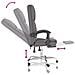 Poltrona da Ufficio Massaggiante Reclinabile Grigio Similpelle - Foto miniatura 3