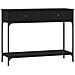 Tavolino Consolle Nero 100x34,5x75 Cm In Legno Multistrato - Foto miniatura 2