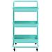 Carrello Da Cucina 3 Ripiani Turchese 42x35x85 Cm Ferro E Abs - Foto miniatura 1