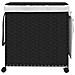 Cesto Portabiancheria Con Ruote Nero 60x35x60,5 Cm Rattan - Foto miniatura 3