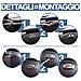 Coprisedili Auto Compatibili Per 500, Made In Italy, Set Di Copri Sedili Anteriori E Posteriori (unico Colore) Con Copri Poggiatesta Incluso, Tessuto Poliestere, Colore - Nero \bianco - Foto miniatura 3