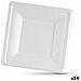 Set Di Piatti Algon Monouso Bianco Canna Da Zucchero Quadrato 20 Cm (24 Unità) - Foto miniatura 1
