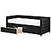 Letto Con Contenitore Velluto Nero 90 X 200 Cm Marray - Foto miniatura 2