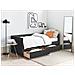 Letto Con Contenitore Velluto Nero 90 X 200 Cm Marray - Foto miniatura 1