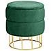 Pouf rotonda in velluto ELZA, Colore Verde Bottiglia - Foto miniatura 1