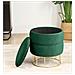 Pouf rotonda in velluto ELZA, Colore Verde Bottiglia - Foto miniatura 4