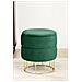 Pouf rotonda in velluto ELZA, Colore Verde Bottiglia - Foto miniatura 5